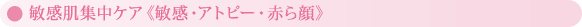 敏感肌集中ケア《敏感・アトピー・赤ら顔》