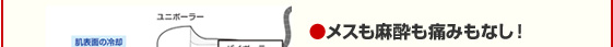 メスも麻酔も痛みも無し！