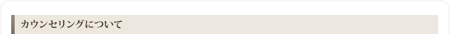 カウンセリングについて